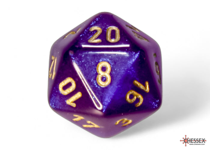 Chessex - 7er Set Würfel - Borealis Royal Purple/gold Luminary Polyhedral 7-Dice Set