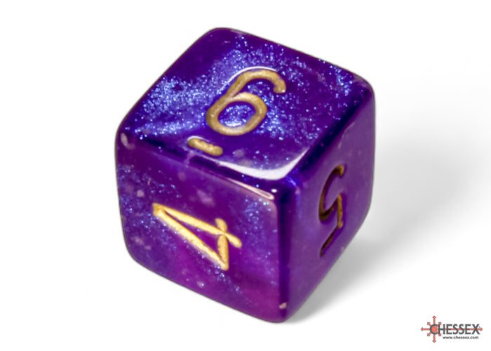 Chessex - 7er Set Würfel - Borealis Royal Purple/gold Luminary Polyhedral 7-Dice Set