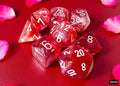 Chessex - 8er Set Würfel - Lab Dice Borealis Passion/white Luminary Polyhedral 8-Dice Set