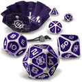 ENHANCE - 7pc Metal RPG Dice Set: Purple