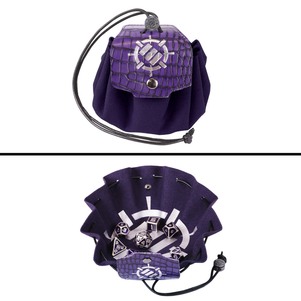 ENHANCE - 7pc Metal RPG Dice Set: Purple