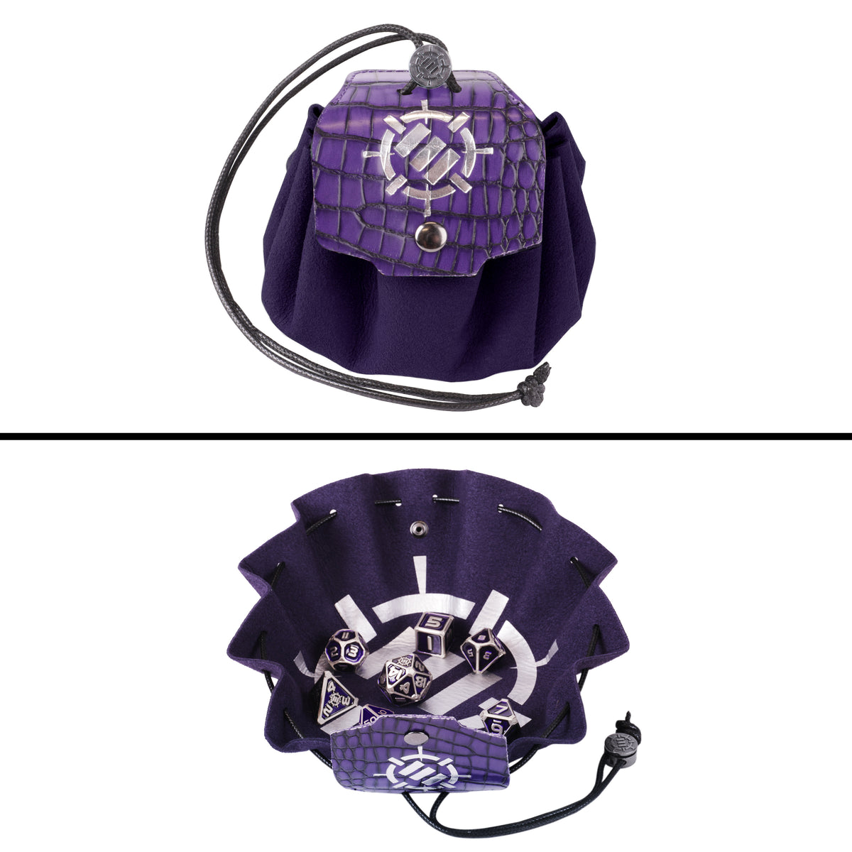 ENHANCE - 7pc Metal RPG Dice Set: Purple