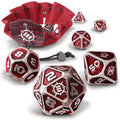 ENHANCE - 7pc Metal RPG Dice Set: Red