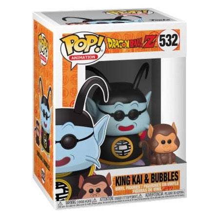 Dragon Ball Z POP! Animation Vinyl Figur King Kai & Bubbles 9 cm