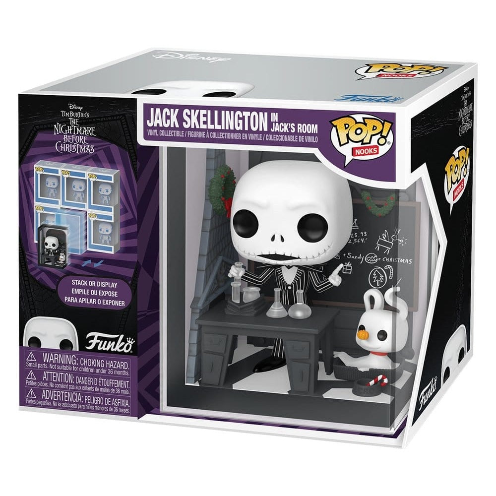 Nightmare Before Christmas POP! Nooks Vinyl Figur Jack Skellington's Room 9 cm