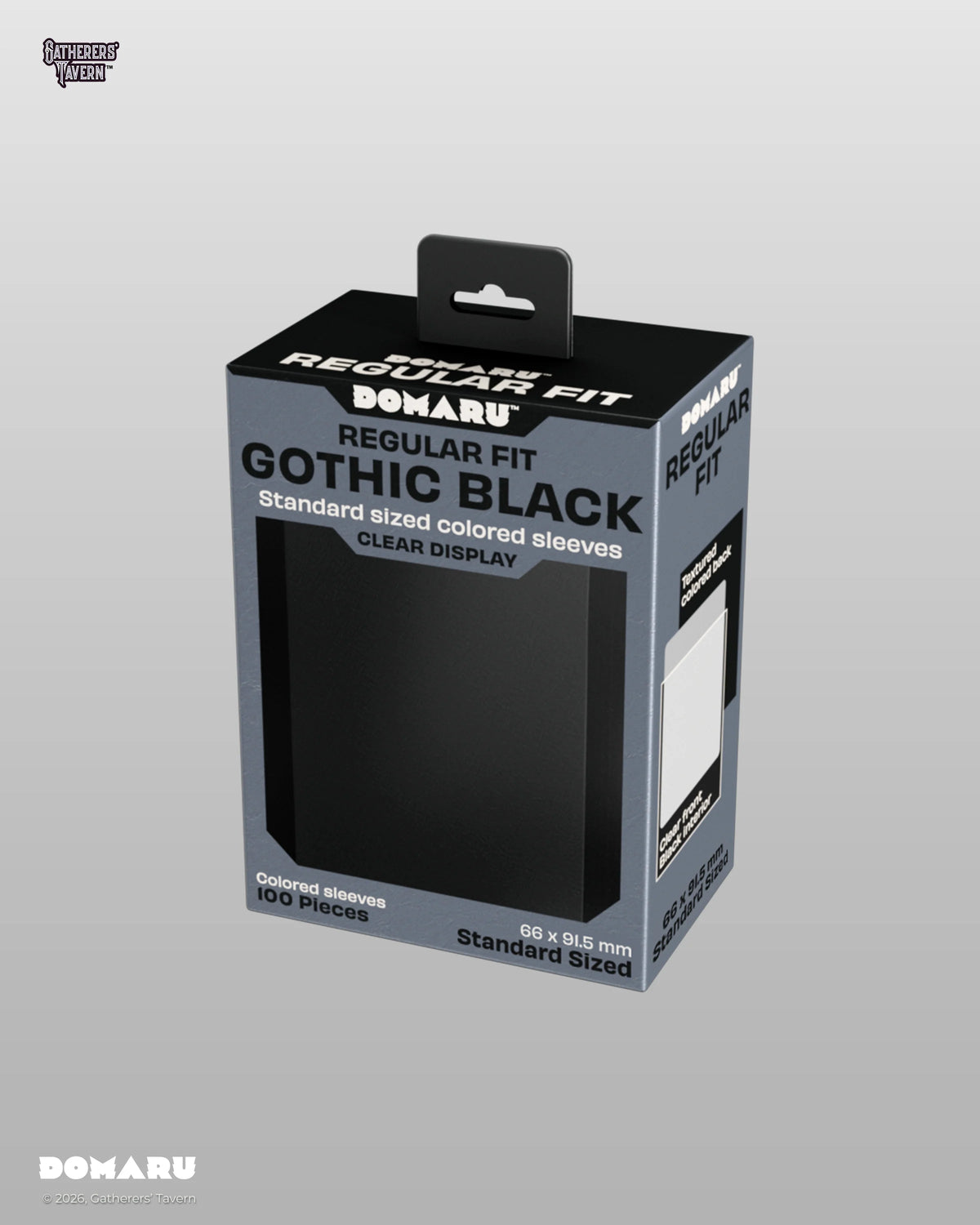 Gatherers' Tavern - DOMARU Regular Fit Sleeves: Gothic Black (100 Sleeves)
