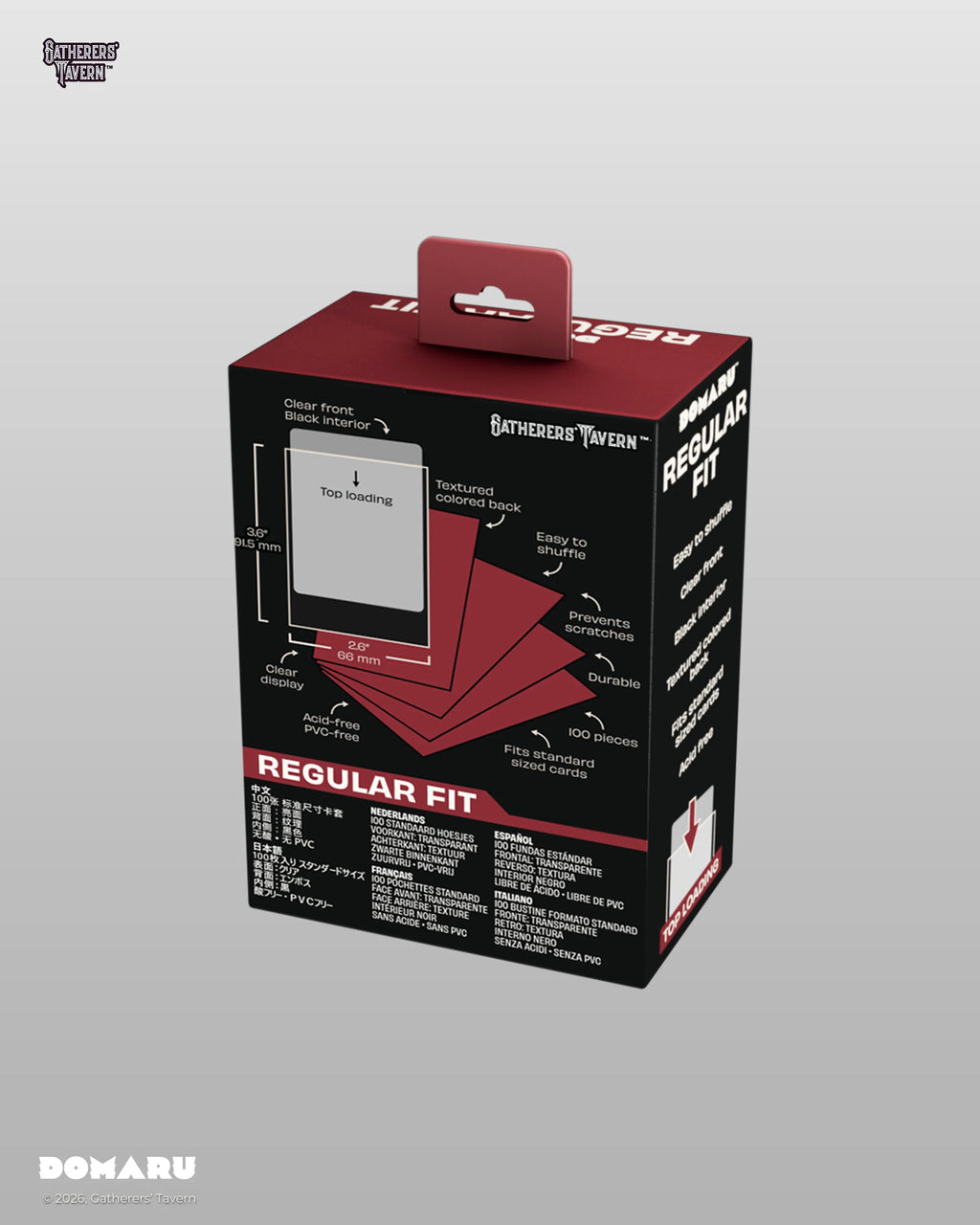 Gatherers' Tavern - DOMARU Regular Fit Sleeves: Imperial Red (100 Sleeves)