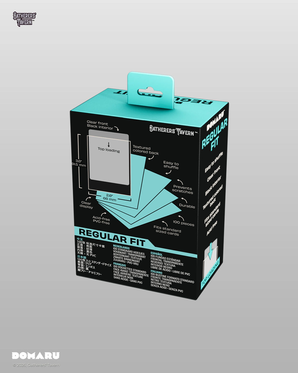Gatherers' Tavern - DOMARU Regular Fit Sleeves: Rhystic Teal (100 Sleeves)