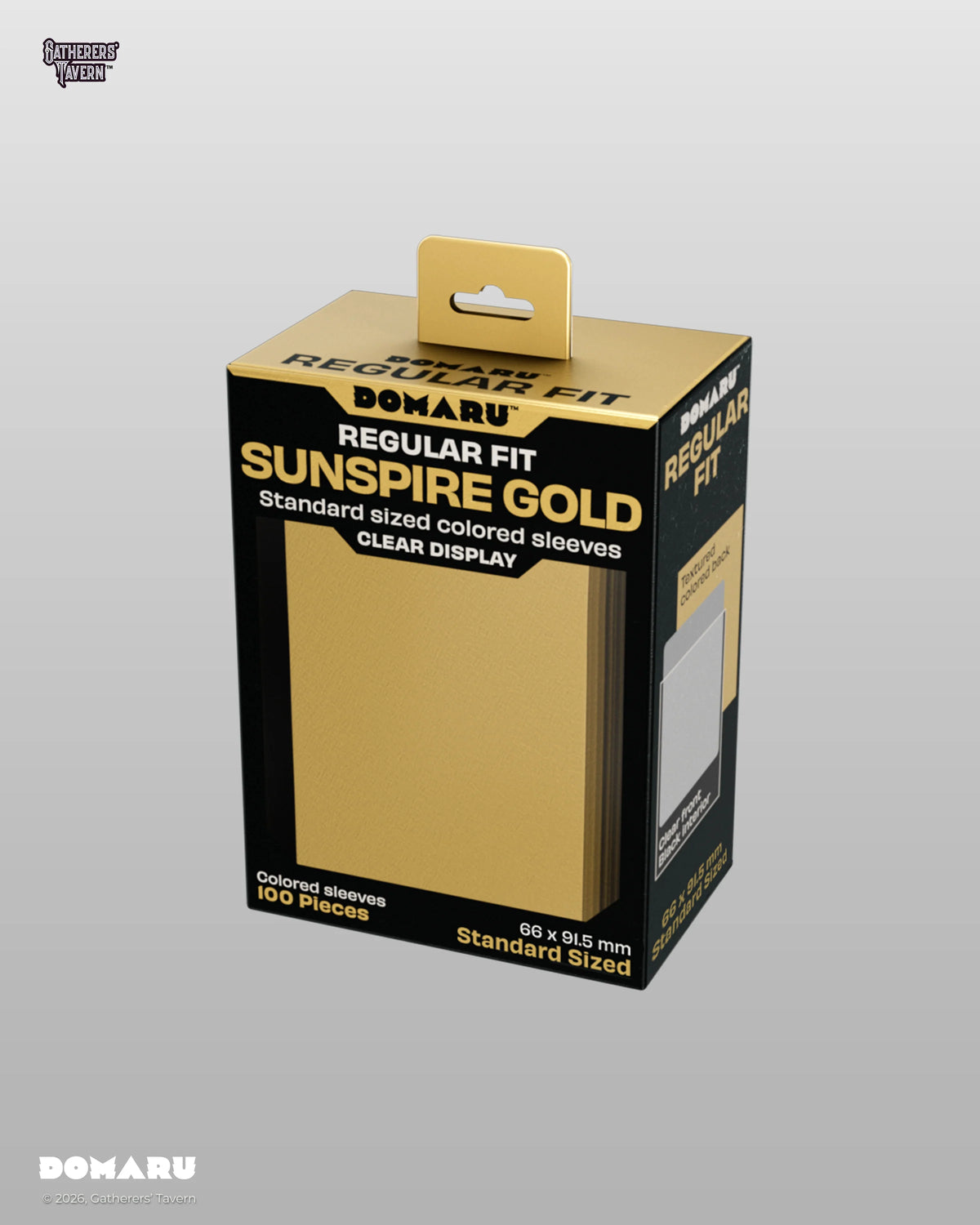 Gatherers' Tavern - DOMARU Regular Fit Sleeves: Sunspire Gold (100 Sleeves)