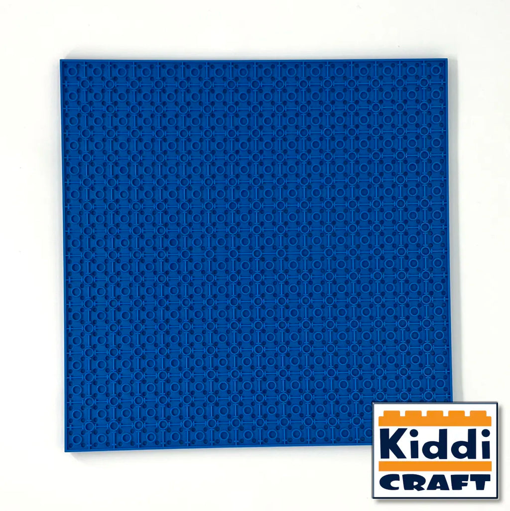 Kiddicraft - Stackable Baseplate 32 x 32 Noppen (25,5 x 25,5cm) - Blau