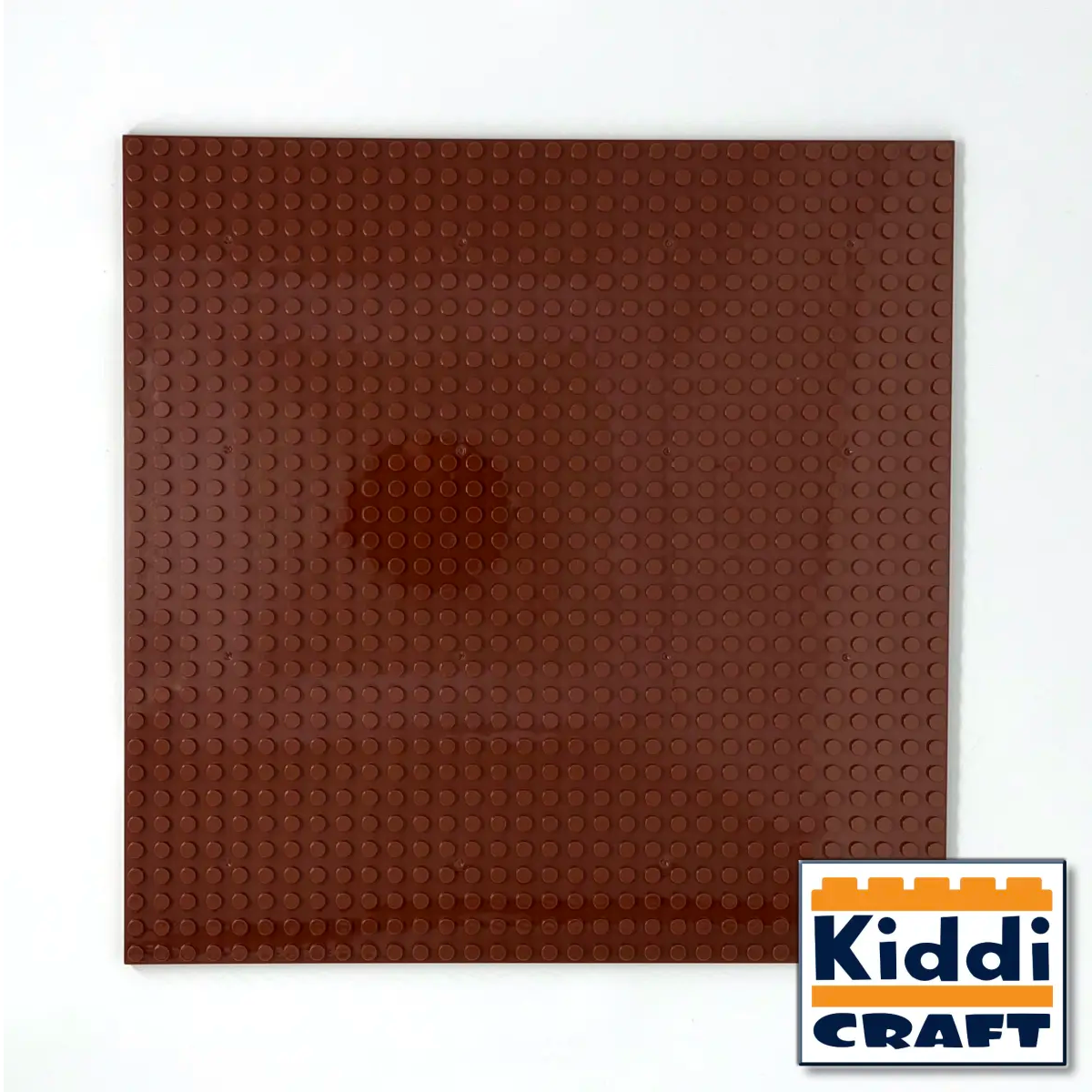 Kiddicraft - Stackable Baseplate 32 x 32 Noppen (25,5 x 25,5cm) - Braun