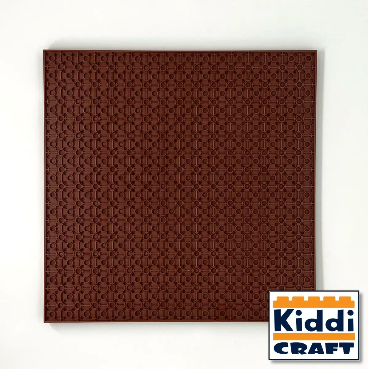 Kiddicraft - Stackable Baseplate 32 x 32 Noppen (25,5 x 25,5cm) - Braun