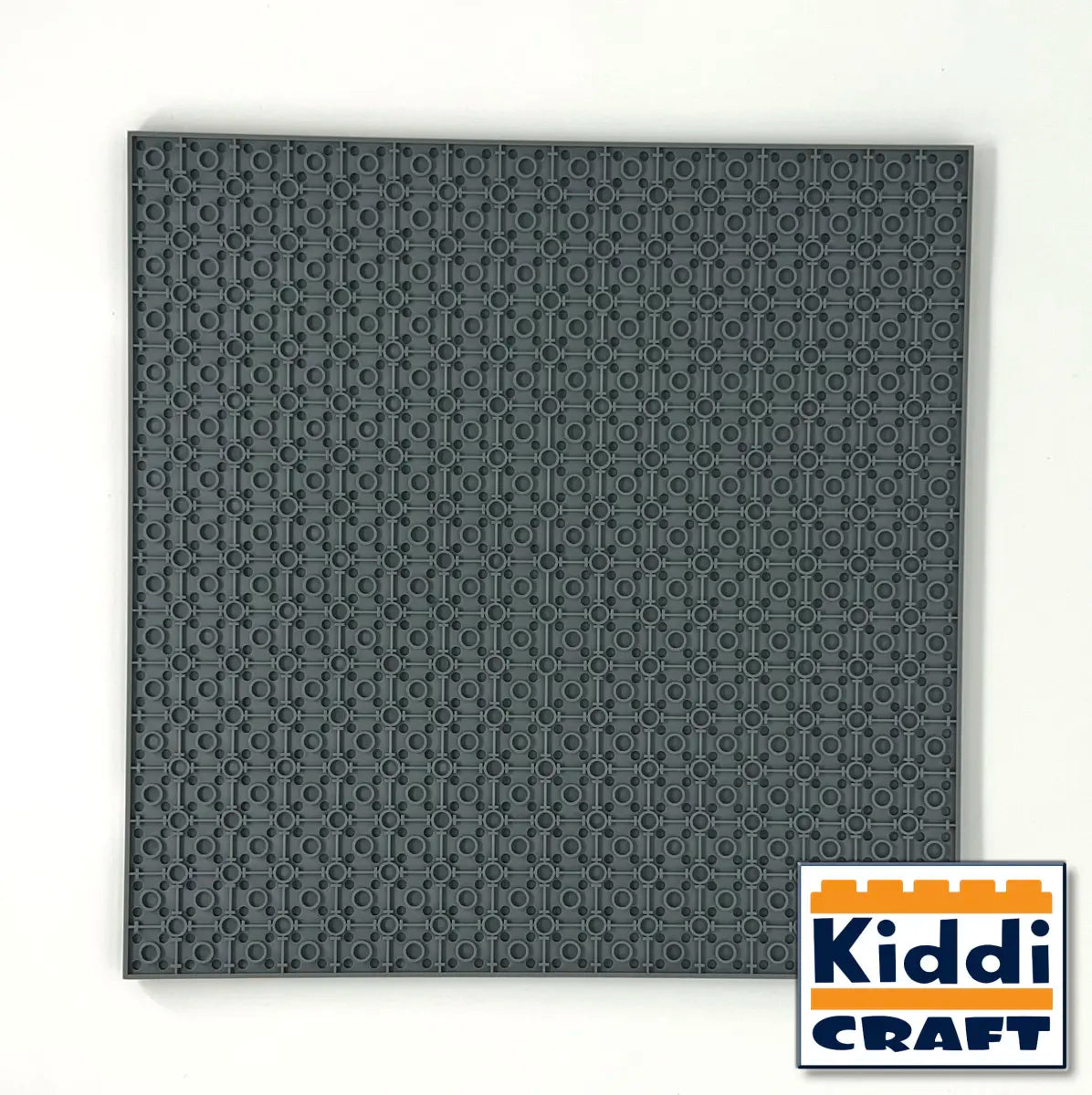 Kiddicraft - Stackable Baseplate 32 x 32 Noppen (25,5 x 25,5cm) - Dunkelgrau