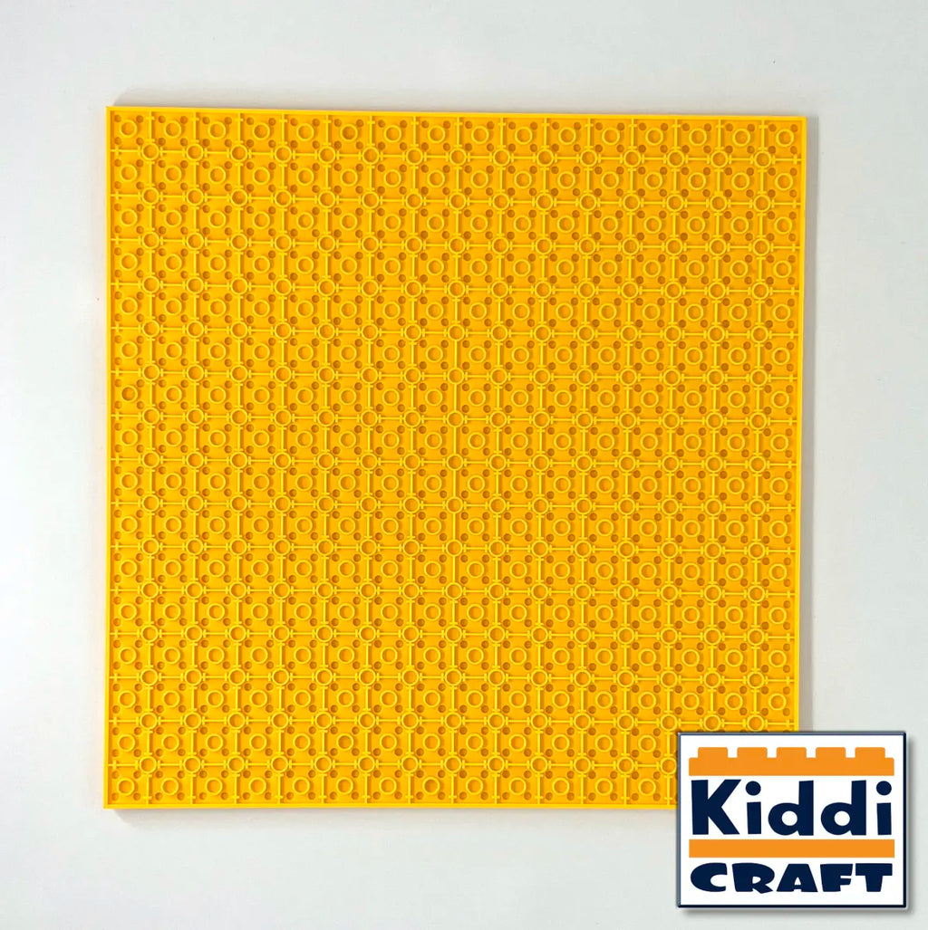 Kiddicraft - Stackable Baseplate 32 x 32 Noppen (25,5 x 25,5cm) - Gelb
