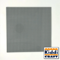 Kiddicraft - Stackable Baseplate 32 x 32 Noppen (25,5 x 25,5cm) - Hellgrau