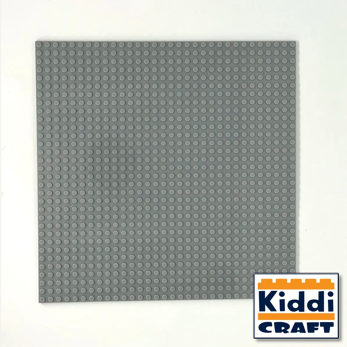 Kiddicraft - Stackable Baseplate 32 x 32 Noppen (25,5 x 25,5cm) - Hellgrau