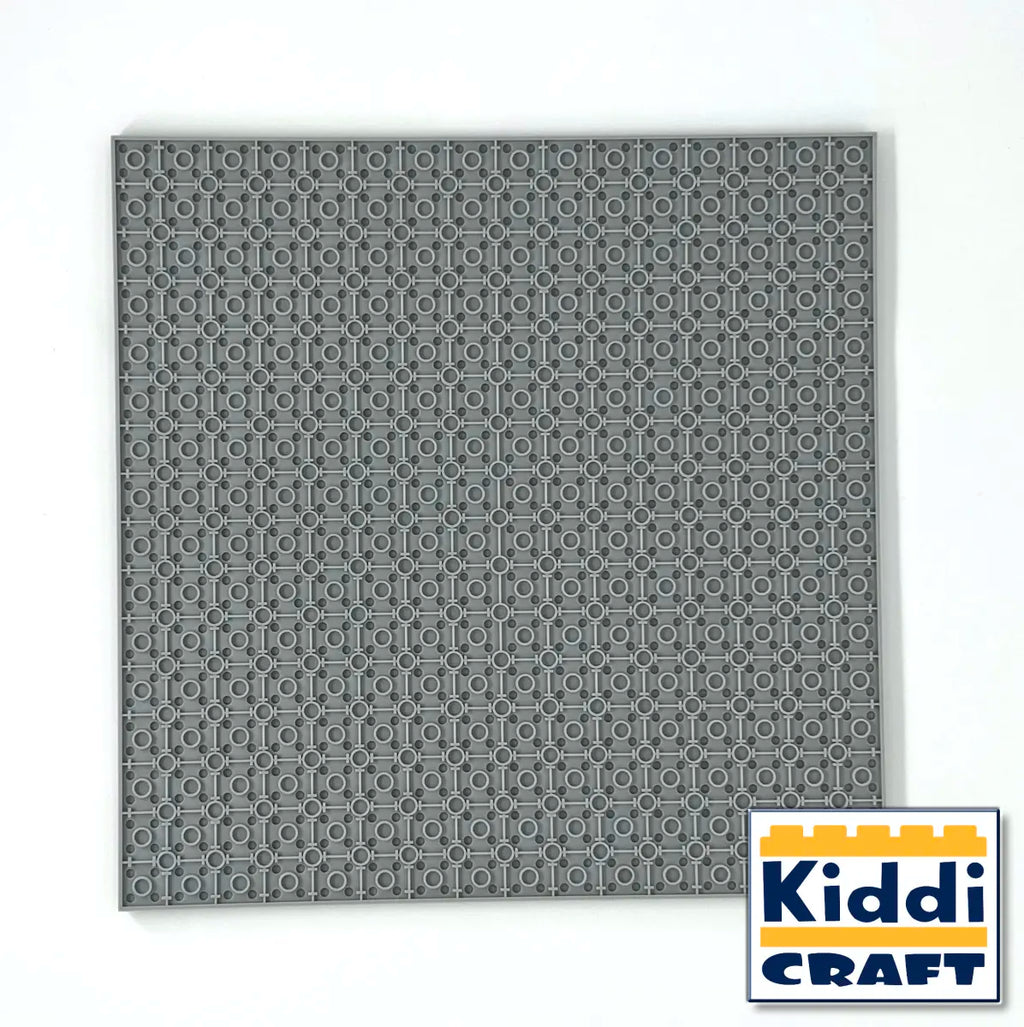 Kiddicraft - Stackable Baseplate 32 x 32 Noppen (25,5 x 25,5cm) - Hellgrau