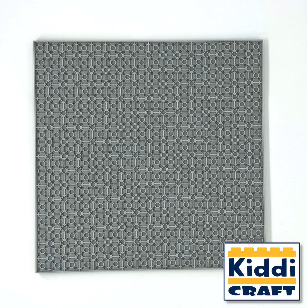 Kiddicraft - Stackable Baseplate 32 x 32 Noppen (25,5 x 25,5cm) - Hellgrau