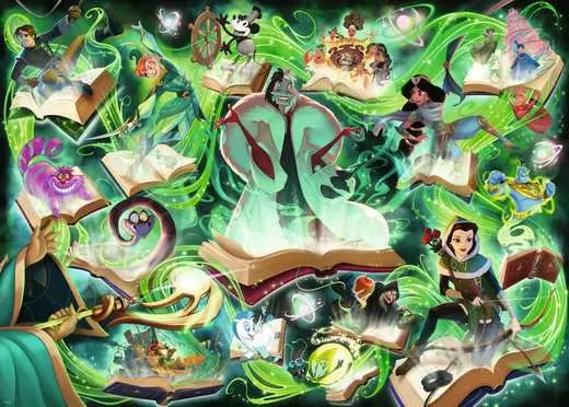 Disney Lorcana Puzzle Glimmers of the Realm: Emerald (1000 Teile)