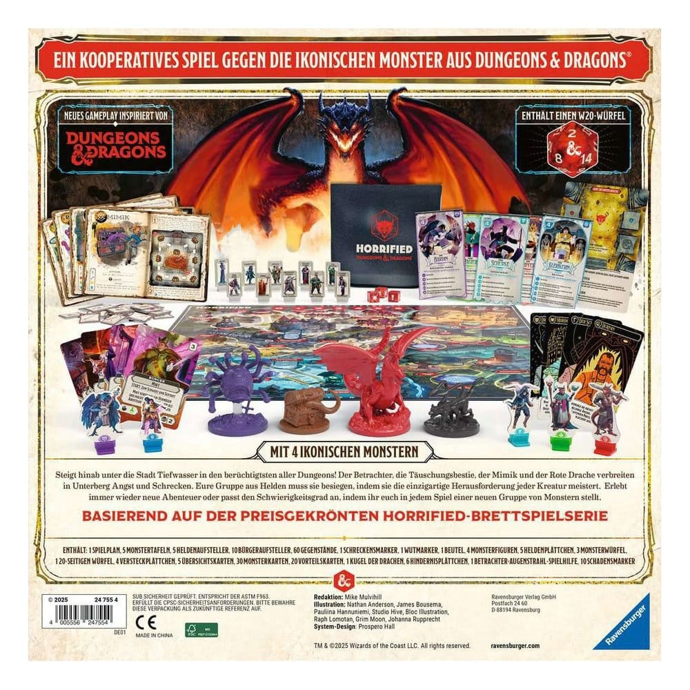 Horrified: Dungeons & Dragons Brettspiel - Deutsche Version