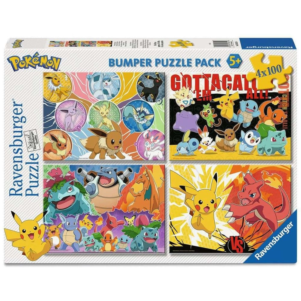 Pokémon Puzzles 4er-Pack Pokémon-Kumpels (4x100 Teile)
