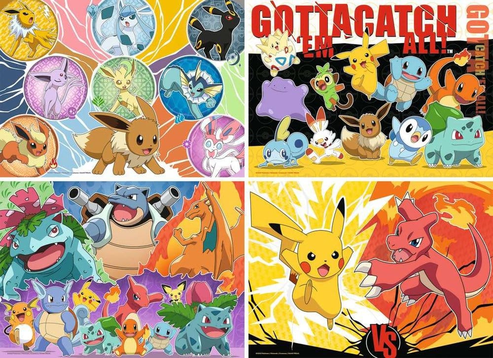 Pokémon Puzzles 4er-Pack Pokémon-Kumpels (4x100 Teile)
