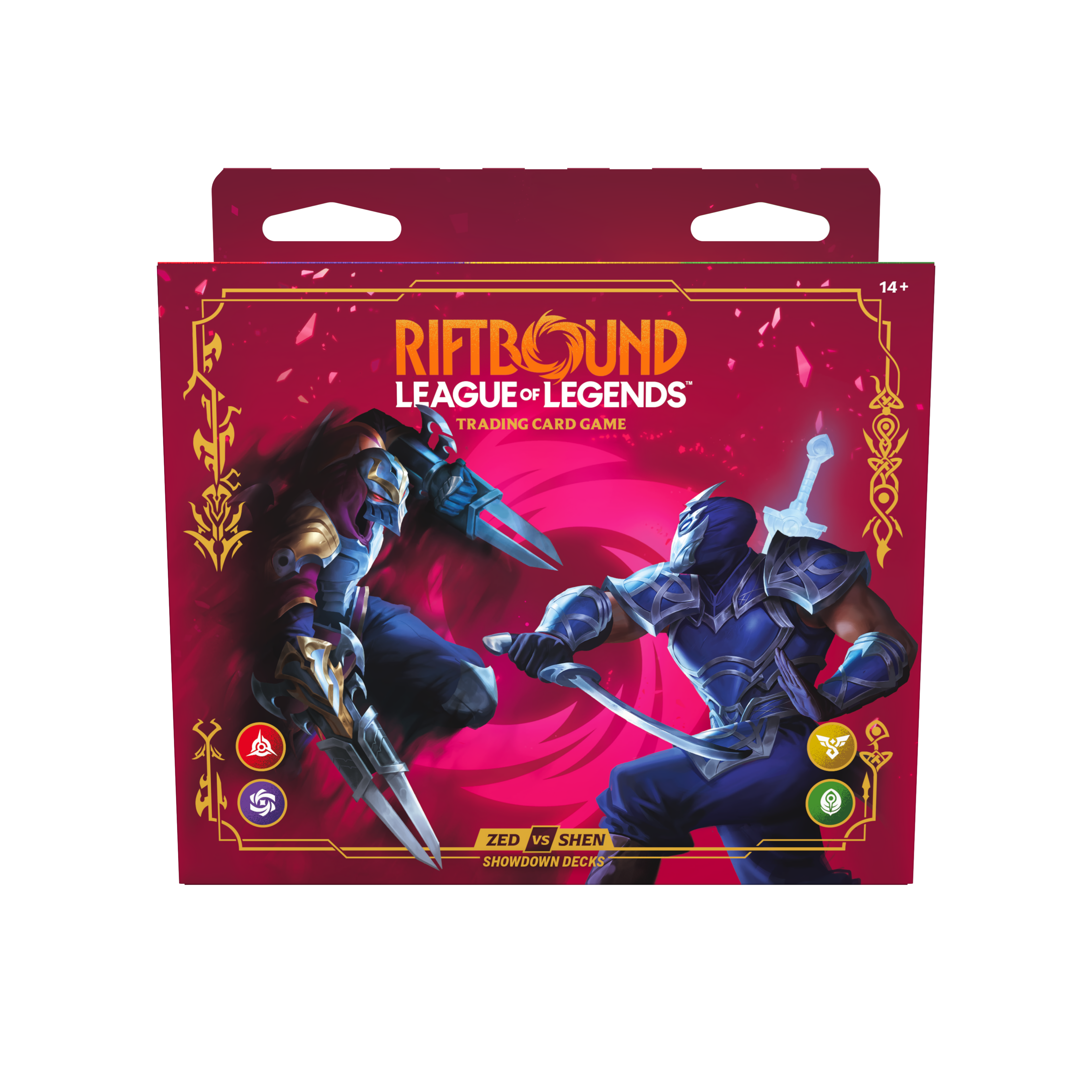 Riftbound: League of Legends TCG - Vendetta Champion Deck Showdown: Zed vs Shen Display (4 Decks) - Englisch