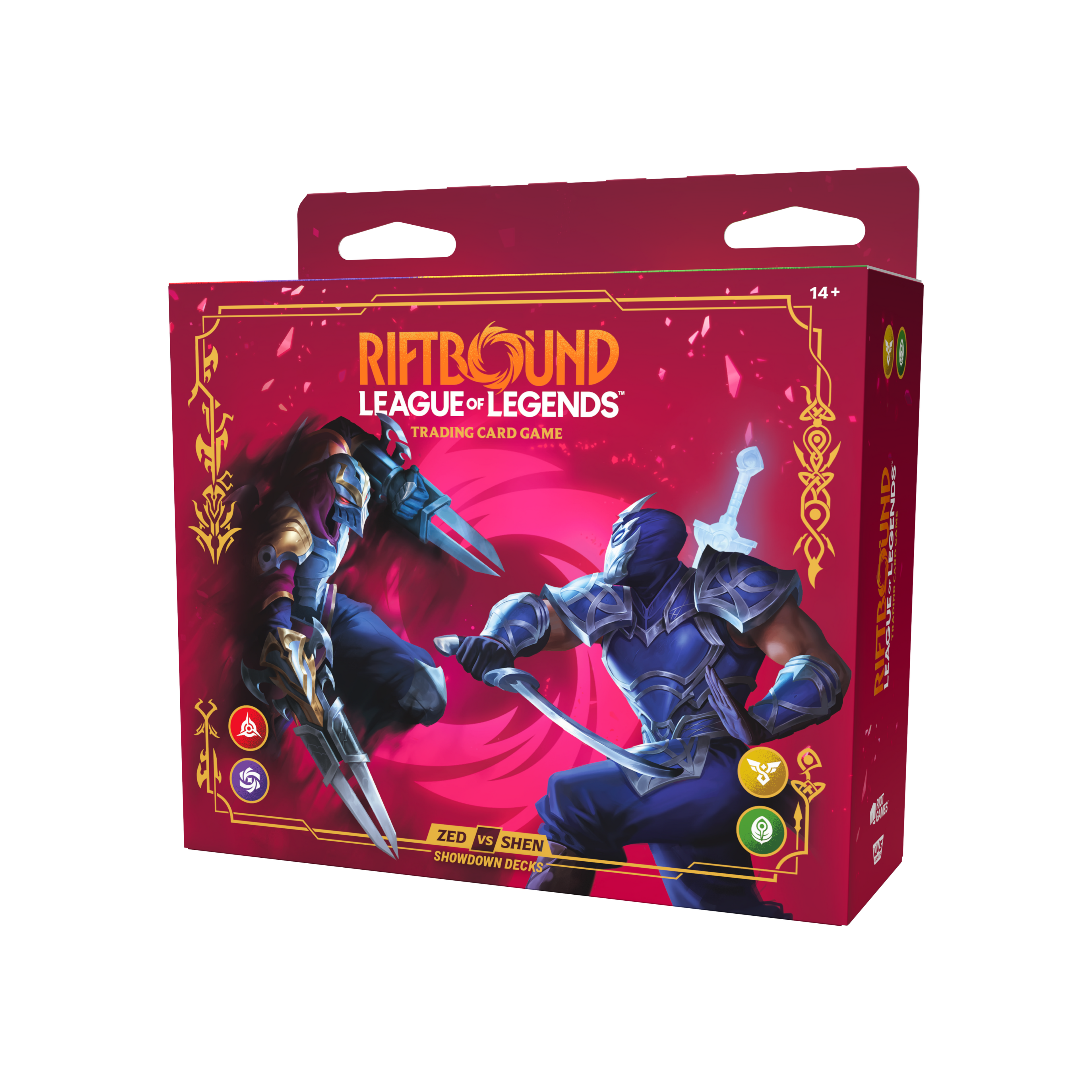 Riftbound: League of Legends TCG - Vendetta Champion Deck Showdown: Zed vs Shen Display (4 Decks) - Englisch