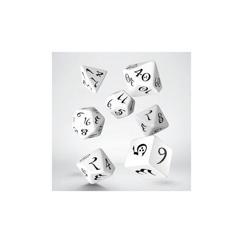 Classic RPG: 7er RPG Würfel Set - White & black