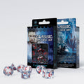 Classic RPG: 7er RPG Würfel Set - Translucent & blue-red
