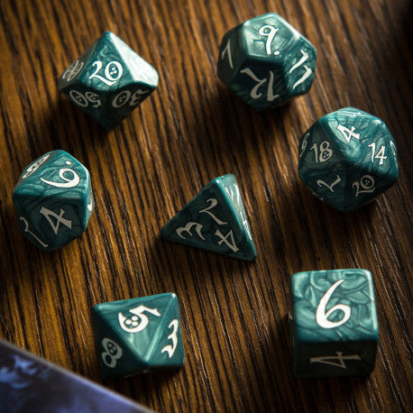 Classic RPG: 7er RPG Würfel Set - Stormy & white