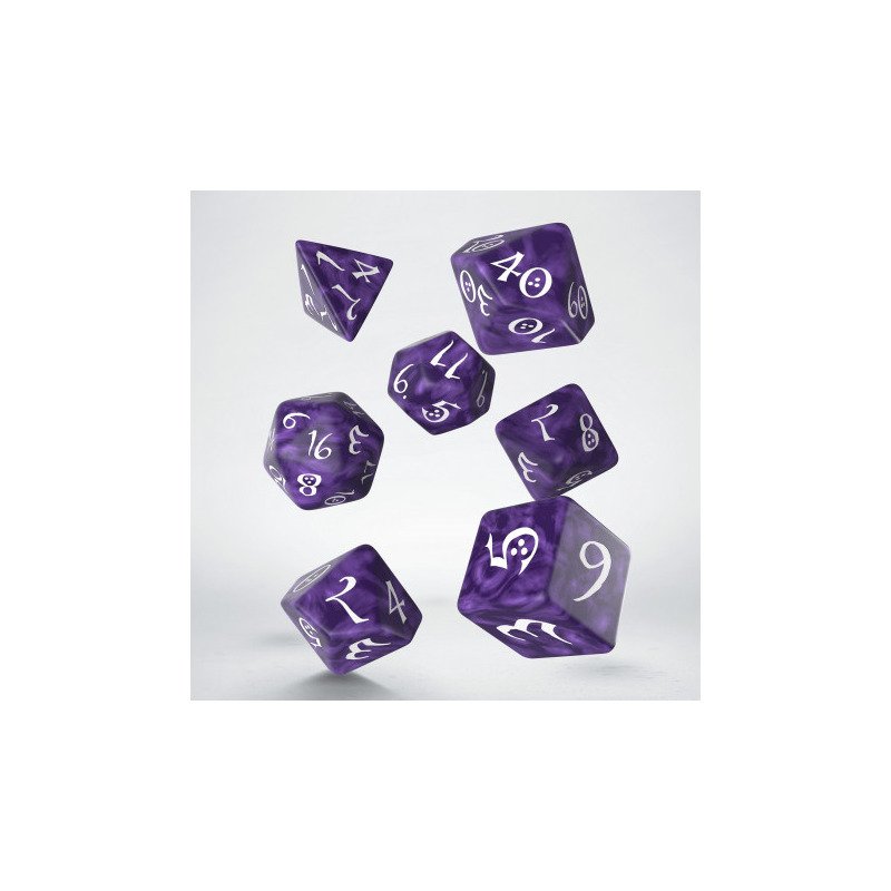 Classic RPG: 7er RPG Würfel Set - Lavender & white