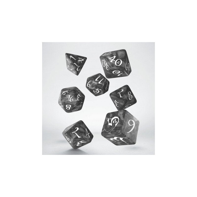 Classic RPG: 7er RPG Würfel Set - Smoky & white