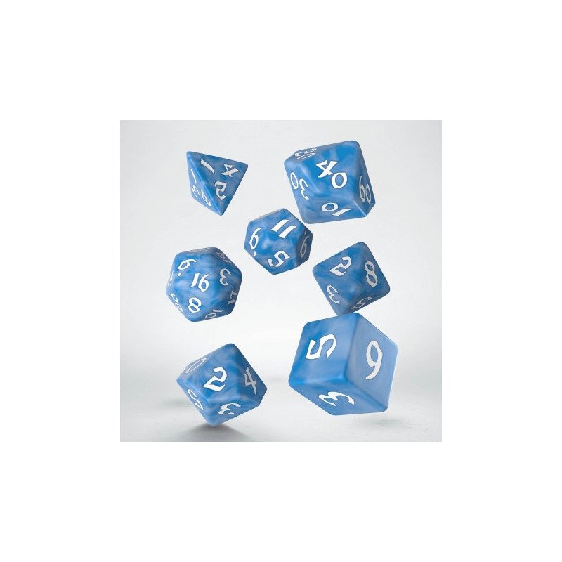 Classic RPG: 7er RPG Würfel Set - Glacier & white