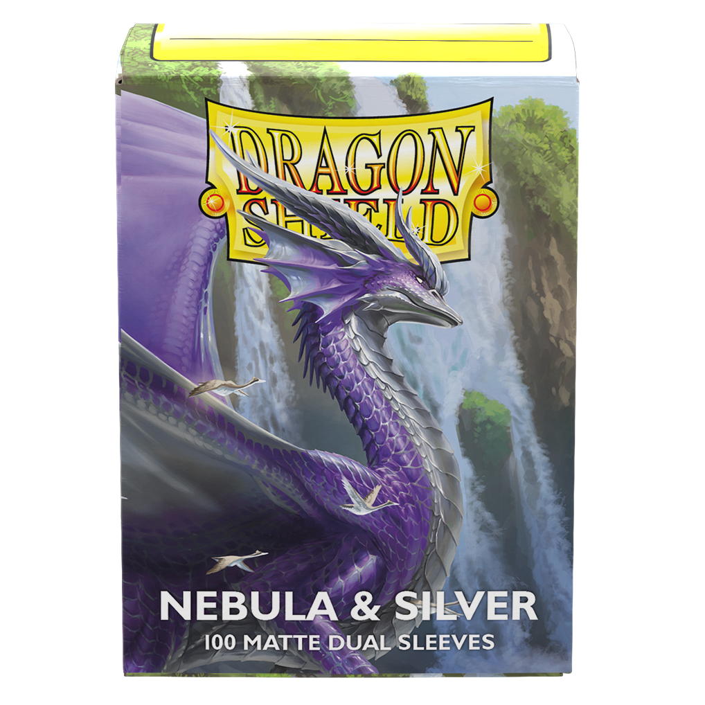 DS - Standard Dual Sleeves - Nebula & Silver [Matte] - (100 Sleeves)
