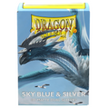 DS - Standard Dual Sleeves - Sky Blue & Silver [Matte] - (100 Sleeves)