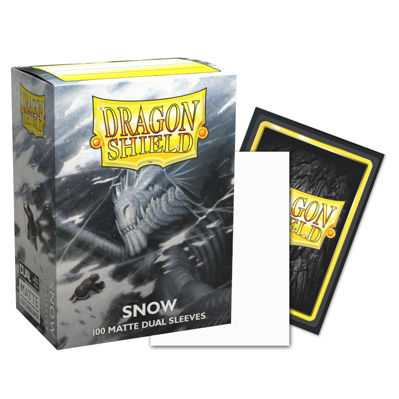 DS - Standard Dual Sleeves - Snow [Matte] - (100 Sleeves)
