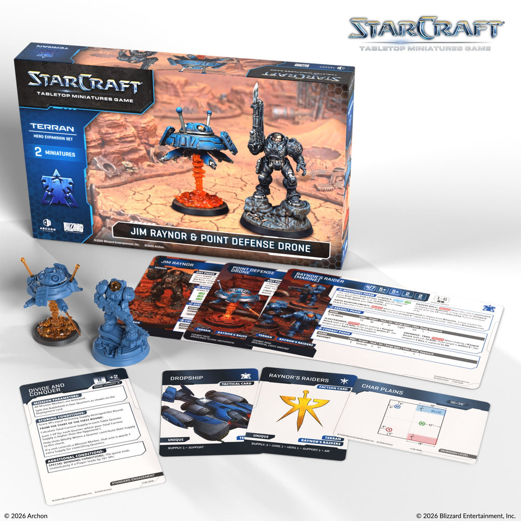 Starcraft TMG - Terran Hero Expansion Set: Jim Raynor & Point Defense Drone (VORVERKAUF)
