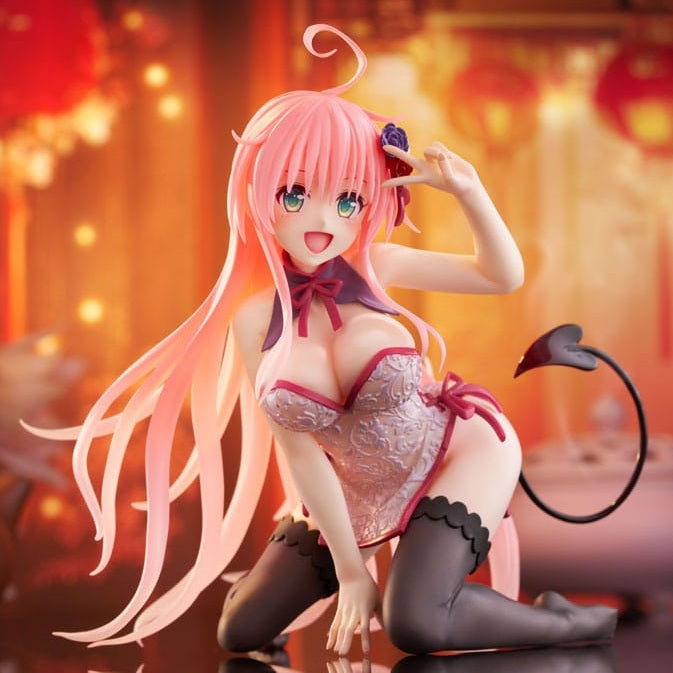 To Love-Ru Darkness PVC Statue Desktop Cute Figure Lala Chinese Dress Ver. 13 cm