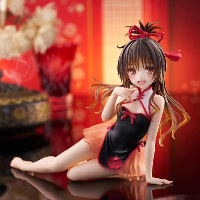 To Love-Ru Darkness PVC Statue Desktop Cute Figure Mikan Yuki Chinese Dress Ver. 13 cm