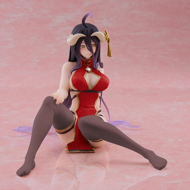Overlord PVC Statue Desktop Cute Figure Albedo Chinese Dress Ver. Renewal 13 cm