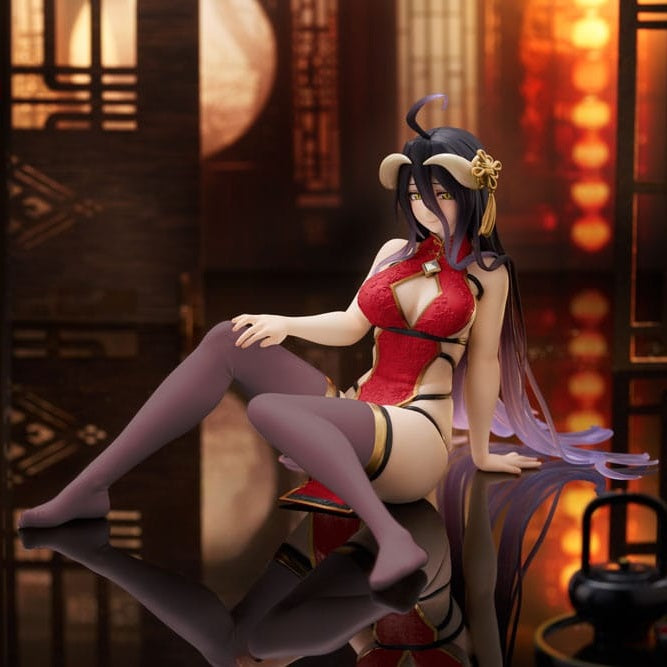 Overlord PVC Statue Desktop Cute Figure Albedo Chinese Dress Ver. Renewal 13 cm