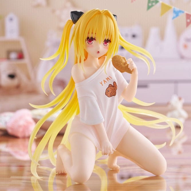 To Love-Ru Darkness PVC Statue Desktop Cute Figure Golden Darkness Roomwear Ver. 13 cm