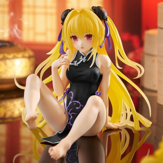 To Love-Ru Darkness PVC Statue Desktop Cute Figure Golden Darkness (China Dress Ver.) Renewal 13 cm