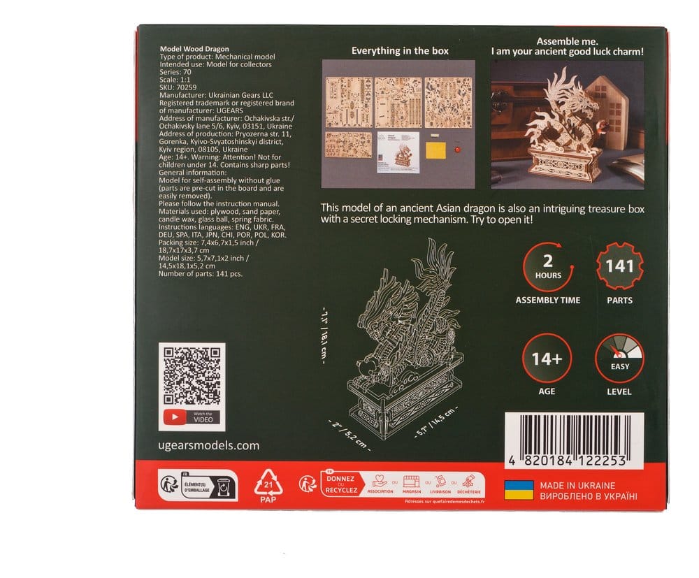 Harry Potter - Modellbausatz aus Holz - Drache