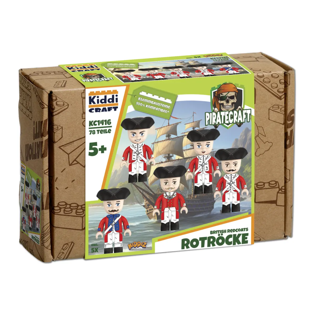 Kiddicraft - Kiddiz Figuren-Pack: Rotröcke Soldaten / British Redcoats