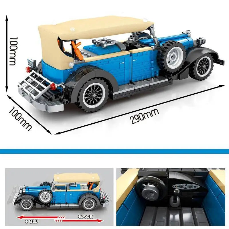 Sembo - Blauer Oldtimer mit Pull Back-Funktion